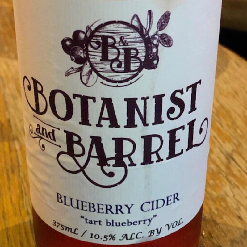 picture of Botanist & Barrel Cidery & Winery Blueberry Cider “tart blueberry” submitted by Dojoren