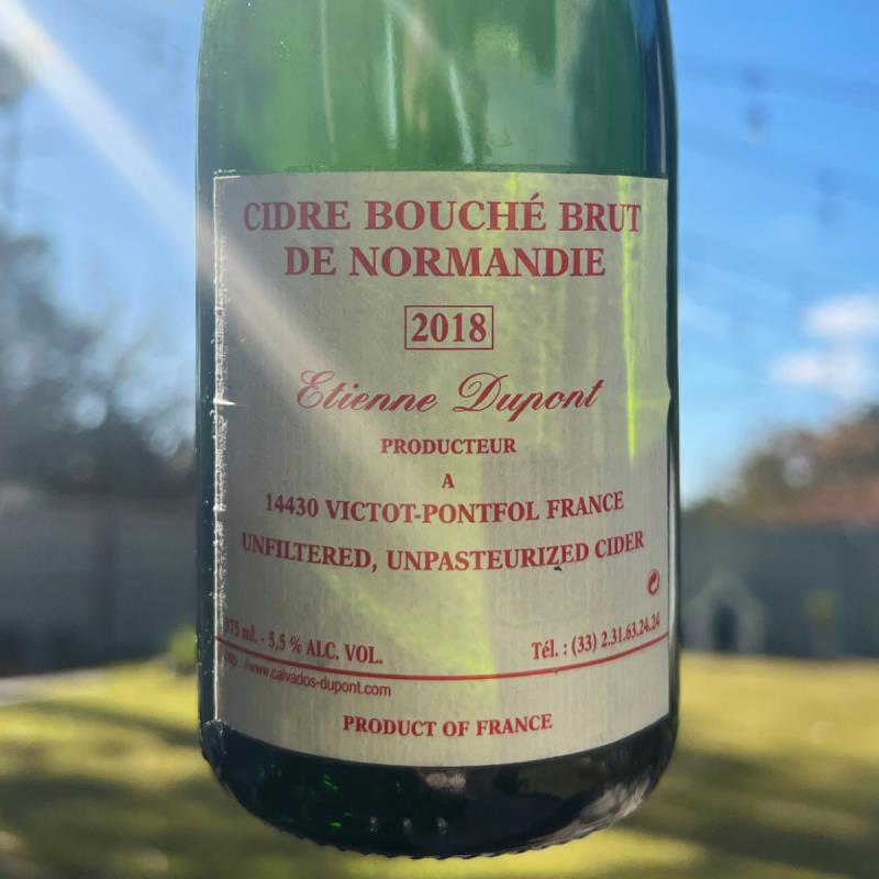 picture of Domain Dupont (Etienne Dupont) Cider Bouché Brut de Normandie - 2018 submitted by Cideristas