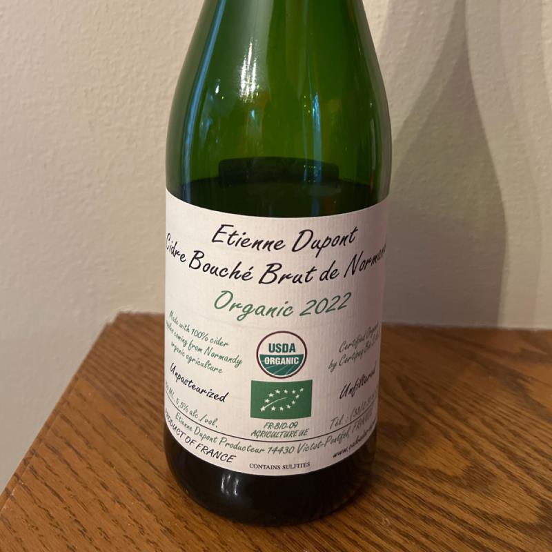 picture of Domain Dupont (Etienne Dupont) Coder bouché Brut de Normandie organic 2022 submitted by Dojoren