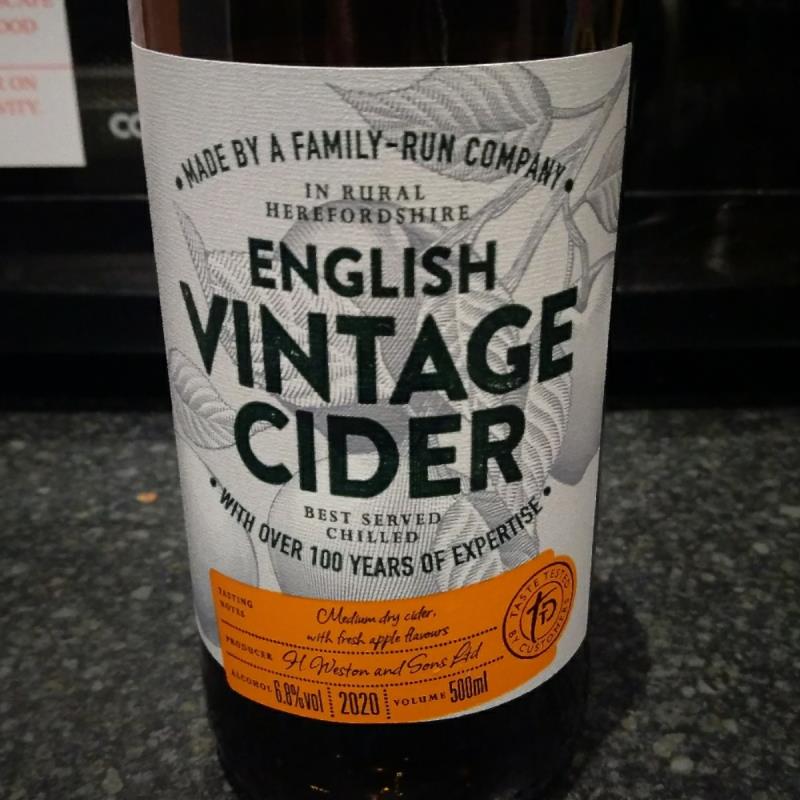 picture of Westons Cider English vintage cider 2020 submitted by RedTed