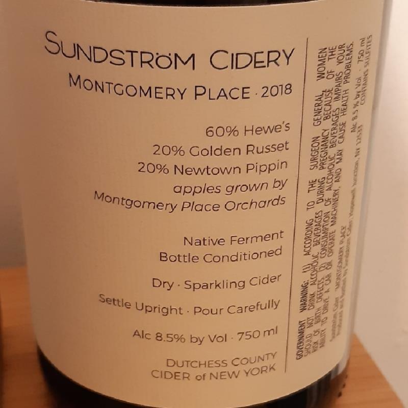 picture of Sundstrom Cider Montgomery Place 2018 submitted by timforeman