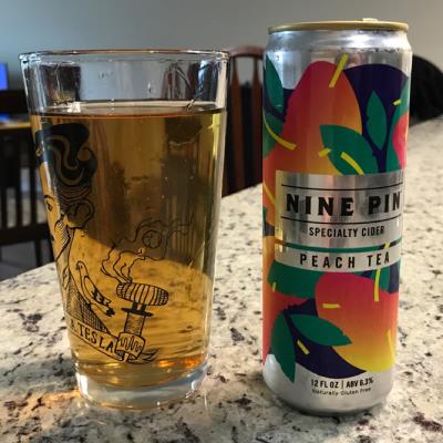picture of Nine Pin Ciderworks Peach Tea (Summer 2017 Can Release) submitted by noses