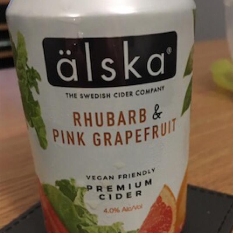 picture of alska : The Swedish Cider Company Rhubarb & Pink Grapefruit submitted by GavinMatthew
