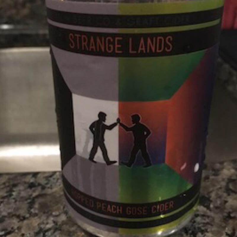 picture of Aslin beer co and craft cider Strange lands hopped peach gose cider submitted by Sarahb0620