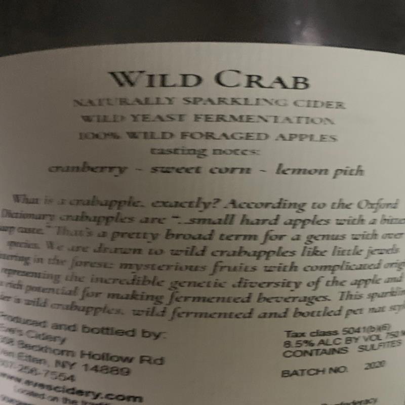 picture of Eve's Cidery Wild Crab submitted by KariB